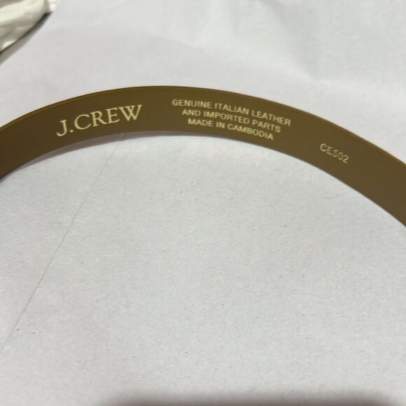 J. Crew ce502 Crackled metallic leather belt with gold hardware size xs - Picture 10 of 10
